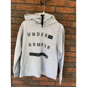 Under Armour Threadborne Hoodie Medium Gray Long Sleeve Sweatshirt Top Shirt